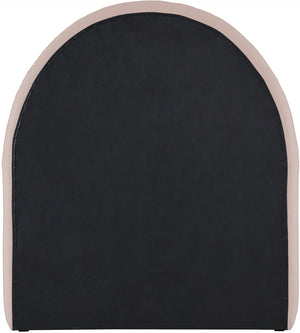 Meridian Furniture Andaz Chenille Upholstered Twin Bed with Arched Headboard for Modern and Guest Bedrooms Pink AndazPink-T