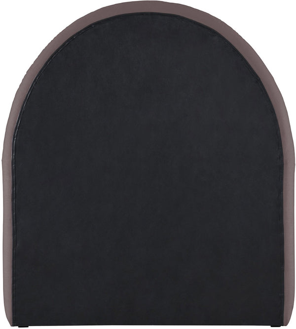 Meridian Furniture Andaz Chenille Upholstered Twin Trundle Bed with Arched Headboard for Modern Guest Rooms Purple AndazPurple-TDL
