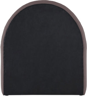 Meridian Furniture Andaz Chenille Upholstered Twin Bed with Arched Headboard for Modern and Guest Bedrooms Purple AndazPurple-T