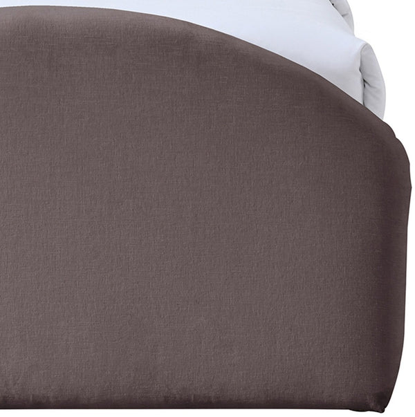 Meridian Furniture Andaz Chenille Upholstered Twin Bed with Arched Headboard for Modern and Guest Bedrooms Purple AndazPurple-T