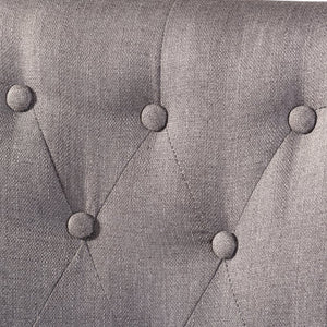 Baxton Studio Baxton Studio Gardner Modern Dining Chairs Set of 4 – Stylish Tufted Upholstered Comfort & Durability Grey Andrew-DC-10-Buttons-Grey