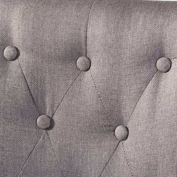 Baxton Studio Baxton Studio Gardner Modern Dining Chairs Set of 4 – Stylish Tufted Upholstered Comfort & Durability Grey Andrew-DC-10-Buttons-Grey