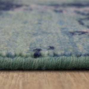 Karastan Rugs Depiction by Stacy Garcia Annora Hand Knotted Wool Area Rug Blue 9' x 12'