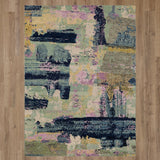Karastan Rugs Depiction by Stacy Garcia Annora Hand Knotted Wool Area Rug Blue 9' x 12'