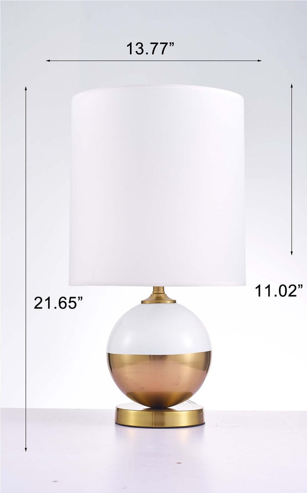 Pasargad Home Senato Modern Metal & Acrylic Table Lamp - Chic White/Gold Design For Any Room White Metal & Acrylic Pmt-20
