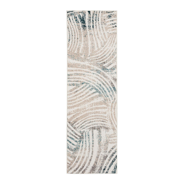 Karastan Rugs Rendition by Stacy Garcia Home Arcoa Machine Woven Triexta Area Rug Marshmallow Haze 2' 4" x 7' 10"