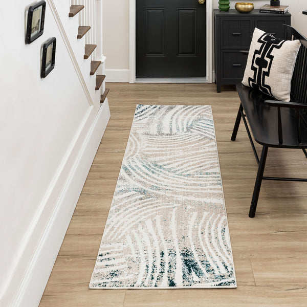 Karastan Rugs Rendition by Stacy Garcia Home Arcoa Machine Woven Triexta Area Rug Marshmallow Haze 2' 4" x 7' 10"