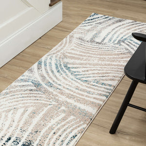 Karastan Rugs Rendition by Stacy Garcia Home Arcoa Machine Woven Triexta Area Rug Marshmallow Haze 2' 4" x 7' 10"