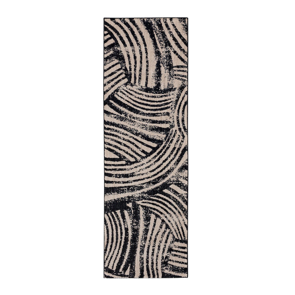 Karastan Rugs Rendition by Stacy Garcia Home Arcoa Machine Woven Triexta Area Rug Obsidian 2' 4" x 7' 10"