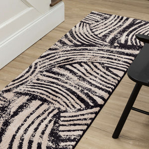 Karastan Rugs Rendition by Stacy Garcia Home Arcoa Machine Woven Triexta Area Rug Obsidian 2' 4" x 7' 10"