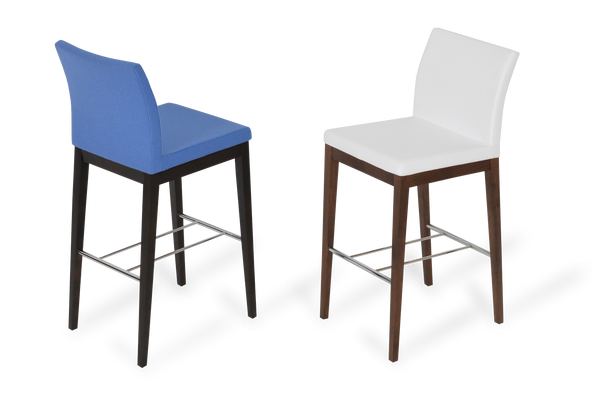Soho Concept Aria Wood Barstools & Counterstools - Premium Fabrics, Solid Wood, 10-year Guarantee, Elegant Comfort Blue,White,Walnut  Soho-concept-dining-chair-10255