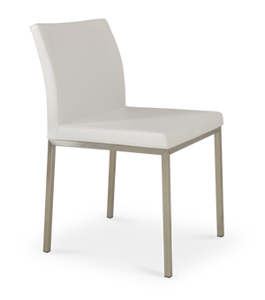 Soho Concept Aria Metal Dining Chair - Premium Upholstery In Boucle, Velvet & Nubuck With 10-year Guarantee! Chrome,White  Soho-concept-dining-chair-00277