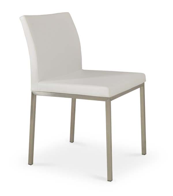 Soho Concept Aria Metal Dining Chair - Premium Upholstery In Boucle, Velvet & Nubuck With 10-year Guarantee! Chrome,White  Soho-concept-dining-chair-00277