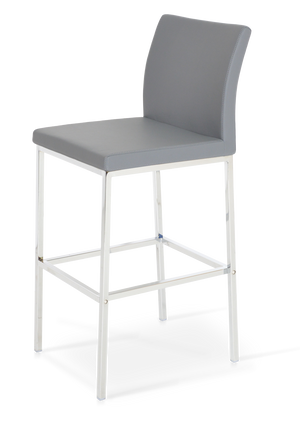 Soho Concept Aria Metal Barstools & Counterstools - Luxurious Fabric Options, Durable Design, 10-year Guarantee! Chrome,Grey  Soho-concept-dining-chair-10283
