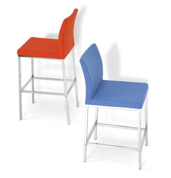 Soho Concept Aria Stackable Wire Barstools & Counterstools In Camira Blazer Wool - 10-year Guarantee, Stylish Colors Orange,Blue  Soho-concept-dining-chair-10338