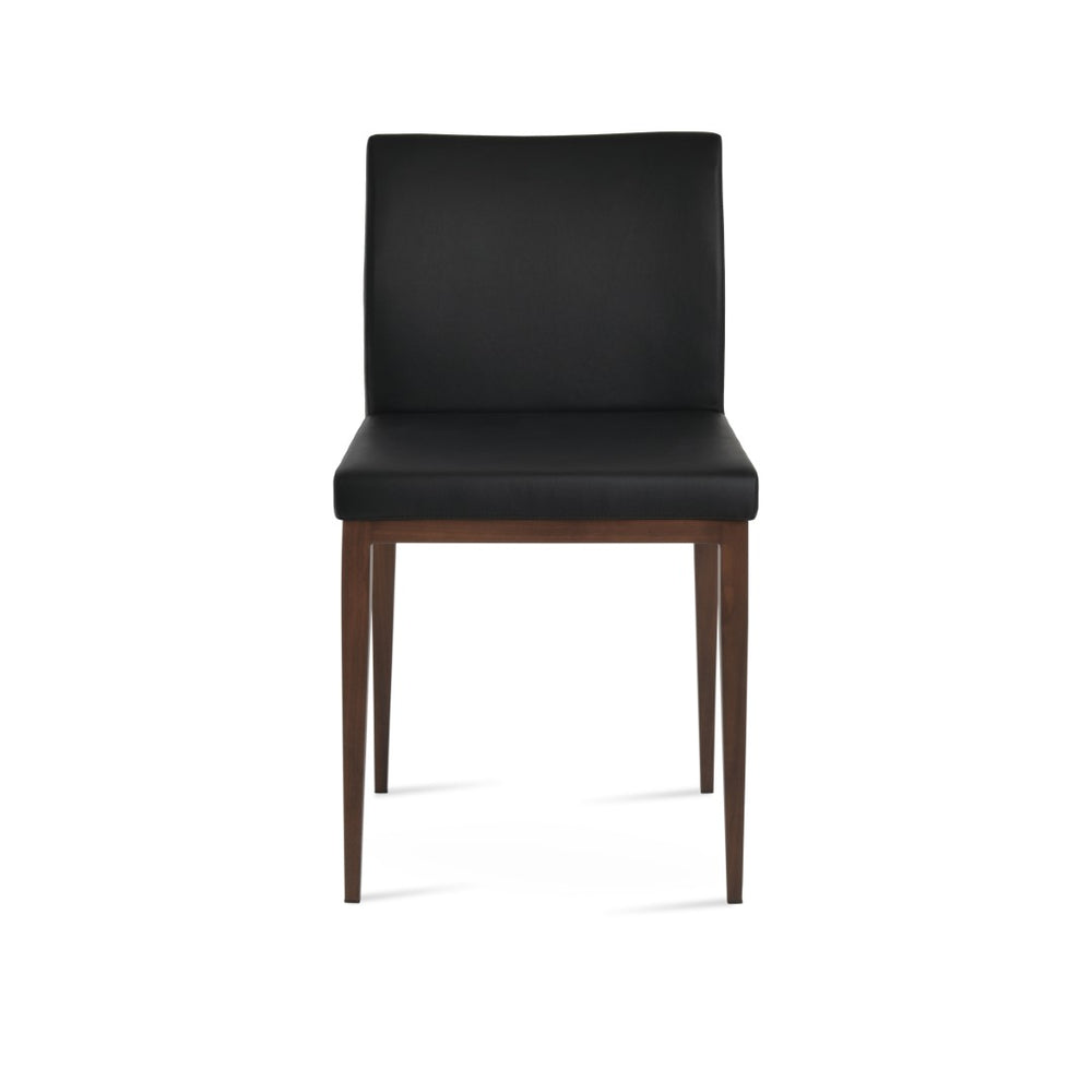 Soho Concept Aria Mw Dining Chair – Stylish Leatherette Upholstery, Metal Base, 2-year Guarantee, Limited Stock! Walnut,Black  Soho-concept-dining-chair-00436