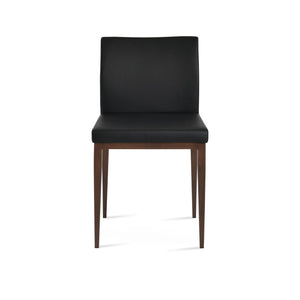 Soho Concept Aria Mw Dining Chair – Stylish Leatherette Upholstery, Metal Base, 2-year Guarantee, Limited Stock! Walnut,Black  Soho-concept-dining-chair-00436