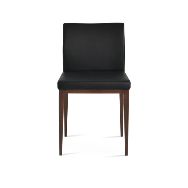 Soho Concept Aria Mw Dining Chair – Stylish Leatherette Upholstery, Metal Base, 2-year Guarantee, Limited Stock! Walnut,Black  Soho-concept-dining-chair-00436