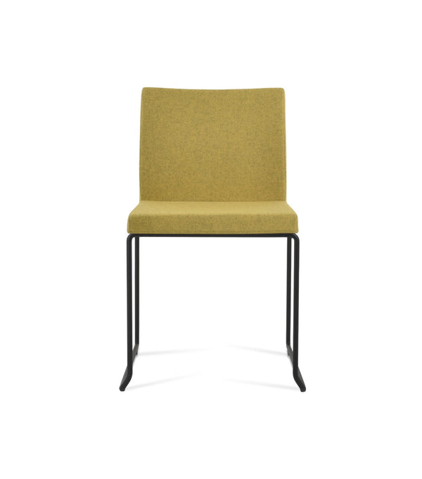 Soho Concept Aria Wire Stackable Chair - Elegant Wool Upholstered Design, 10-year Guarantee, Space-saving Style Black  Soho-concept-dining-chair-00557