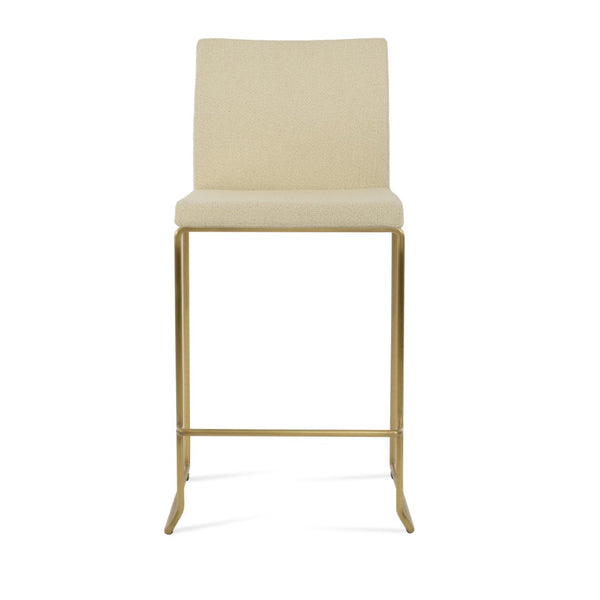 Soho Concept Aria Stackable Wire Barstools & Counterstools In Chic Boucle, Velvet, Nubuck - 10 Year Warranty! Brass,Beige  Soho-concept-dining-chair-10369