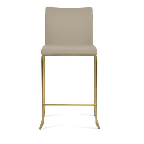 Soho Concept Aria Stackable Barstools & Counterstools – Stylish Boucle, Velvet & Nubuck Fabrics With 10-year Guarantee Brass  Soho-concept-dining-chair-10370