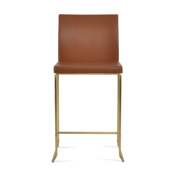 Soho Concept Aria Stackable Wire Barstools & Counterstools In Chic Boucle, Velvet, Nubuck - 10 Year Warranty! Brass  Soho-concept-dining-chair-10373
