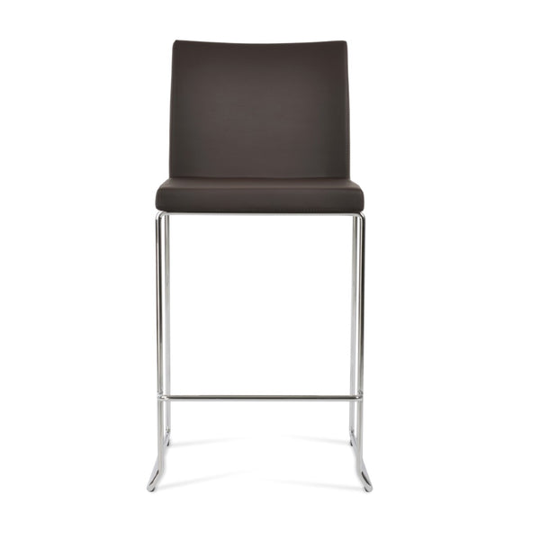 Soho Concept Aria Stackable Wire Barstools & Counterstools In Chic Boucle, Velvet, Nubuck - 10 Year Warranty! Chrome,Brown  Soho-concept-dining-chair-10377