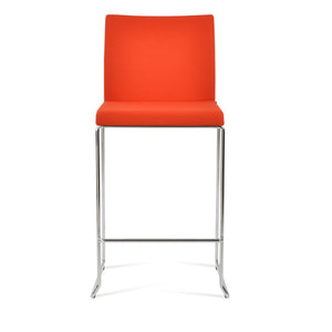 Soho Concept Aria Stackable Barstools & Counterstools In Camira Blazer Wool Fabric – 10-year Guarantee, Stylish Colors Chrome,Orange  Soho-concept-dining-chair-10382