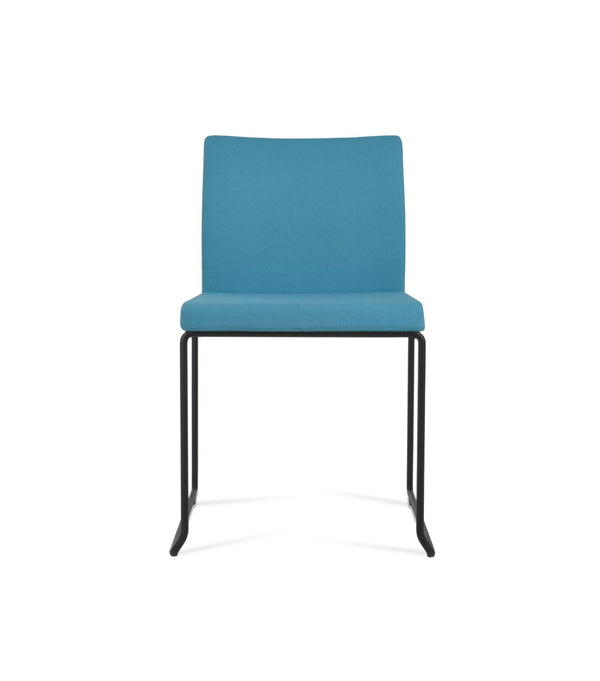 Soho Concept Aria Wire Stackable Chair - Elegant Wool Upholstered Design, 10-year Guarantee, Space-saving Style Chrome,Turquoise  Soho-concept-dining-chair-00567