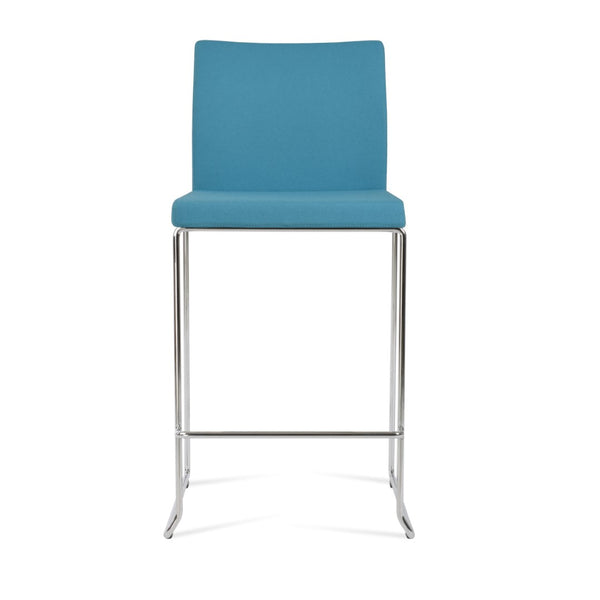 Soho Concept Aria Stackable Barstools & Counterstools In Camira Blazer Wool Fabric – 10-year Guarantee, Stylish Colors Chrome,Turquoise  Soho-concept-dining-chair-10383