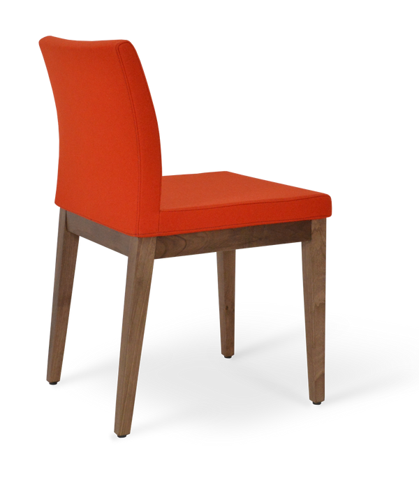 Soho Concept Aria Wood Dining Chair - Durable Camira Era Fabric, 10-year Guarantee, Stylish For Commercial Use Orange,Walnut  Soho-concept-dining-chair-00595