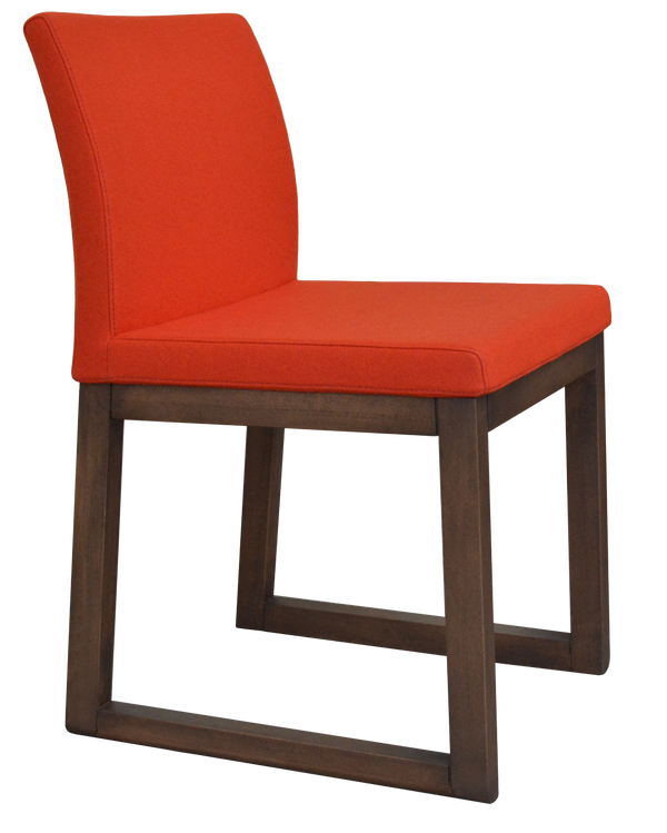 Soho Concept Aria Wood Dining Chair - Durable Camira Era Fabric, 10-year Guarantee, Stylish For Commercial Use Orange,Walnut  Soho-concept-dining-chair-00669