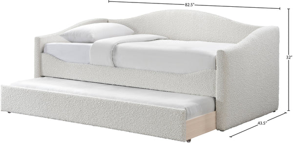Arlo Cream Boucle Fabric Twin Daybed ArloCream-T Meridian Furniture
