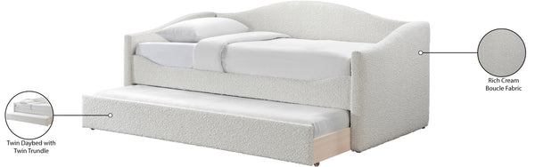 Arlo Cream Boucle Fabric Twin Daybed ArloCream-T Meridian Furniture