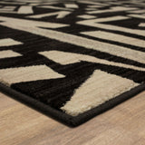 Karastan Rugs Foundation by Stacy Garcia Home Arlo Machine Woven Polyester Area Rug Peppercorn 9' 6" x 12' 11"