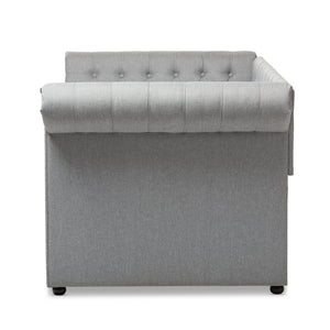 Baxton Studio Baxton Studio Mabelle Modern Upholstered Trundle Daybed with Elegant Design and Comfort Features Grey Ashley-Grey-Daybed