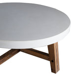 Aster Collection, Round Coffee Table Salt Flat - Aster Collection Round Coffee Table Natural finish SFASTERDT40WH Malouf