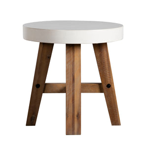 Aster Collection, Side Table Salt Flat - Aster Collection Side Table Natural finish SFASTESDT22WH Malouf