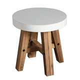 Aster Collection, Side Table Salt Flat - Aster Collection Side Table Natural finish SFASTESDT22WH Malouf