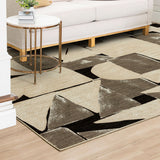 Karastan Rugs Foundation by Stacy Garcia Home Astera Machine Woven Polyester Area Rug Greige 8' x 11'