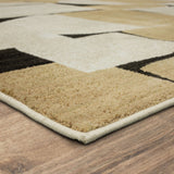 Karastan Rugs Foundation by Stacy Garcia Home Astera Machine Woven Polyester Area Rug Wheat 9' 6" x 12' 11"