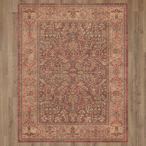 Karastan Rugs Zula Athi River Machine Woven Printed Polyester Area Rug Red 8' x 10'
