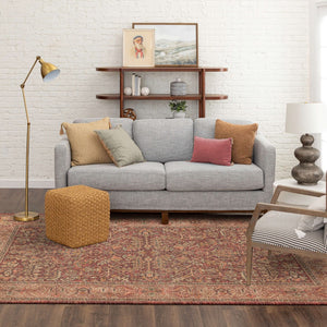 Karastan Rugs Zula Athi River Machine Woven Printed Polyester Area Rug Red 8' x 10'