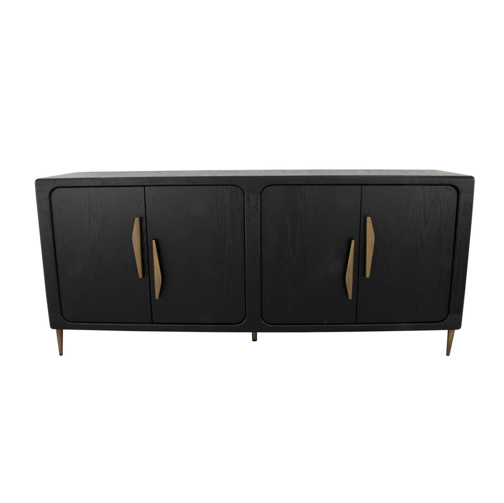 Zeugma Augustine Buffet - Elegant Black Solid Wood Storage With 4 Spacious Drawers And Timeless Style Black Solid Wood Augustine Buffet