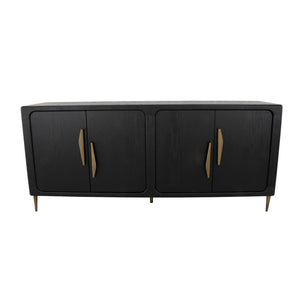 Zeugma Augustine Buffet - Elegant Black Solid Wood Storage With 4 Spacious Drawers And Timeless Style Black Solid Wood Augustine Buffet