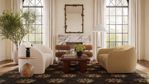 TOV Furniture Carmel Vegan Shearling Accent Chair - Cozy, Handcrafted Comfort for Your Living Room or Bedroom Space Taupe TOV-S69031