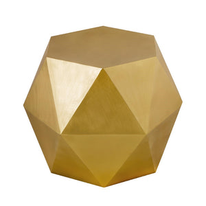 Pasargad Home Lexi Diamond Shape Iron Side Table – Modern Artistry For Chic Living Room Decor Brass Iron Prr-042brs