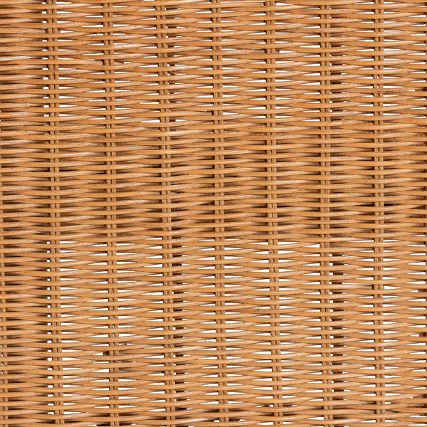 Bali & Pari Ayala Handwoven Rattan Bench Artisan Boho Seating for Living Room