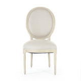 Medallion Side Chair Grey Birch / Natural Linen B004 257-1 A003 Zentique