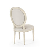 Medallion Side Chair Grey Birch / Natural Linen B004 257-1 A003 Zentique